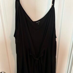 Torrid Black Sleeveless Tie Front Tank Top